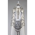 eleganta carafa "Claret ". argint & sticla. atelier Koch & Bergfeld, cca 1885